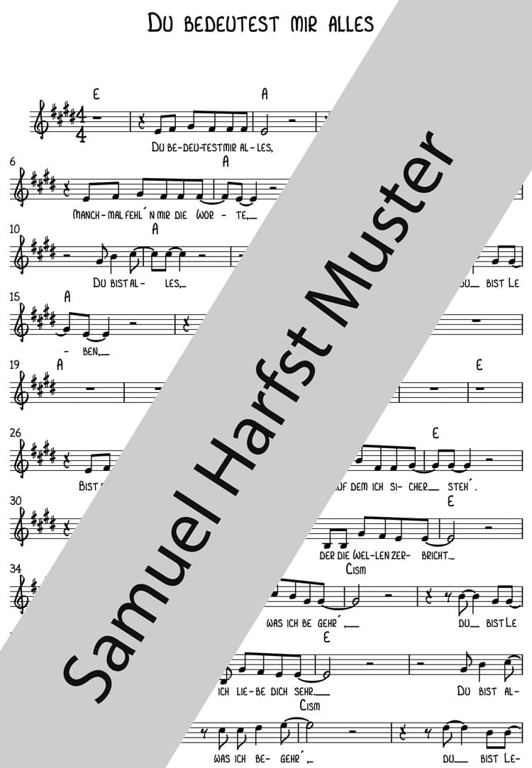NOTEN | Du bedeutest mir alles